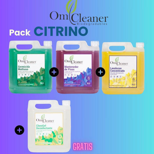 PACK CITRINO: 1 LIMPIAPISO + 1 MULTIUSO+ 1 LAVALOZA Y LLEVATE 1 CLOROGEL DE REGALO!