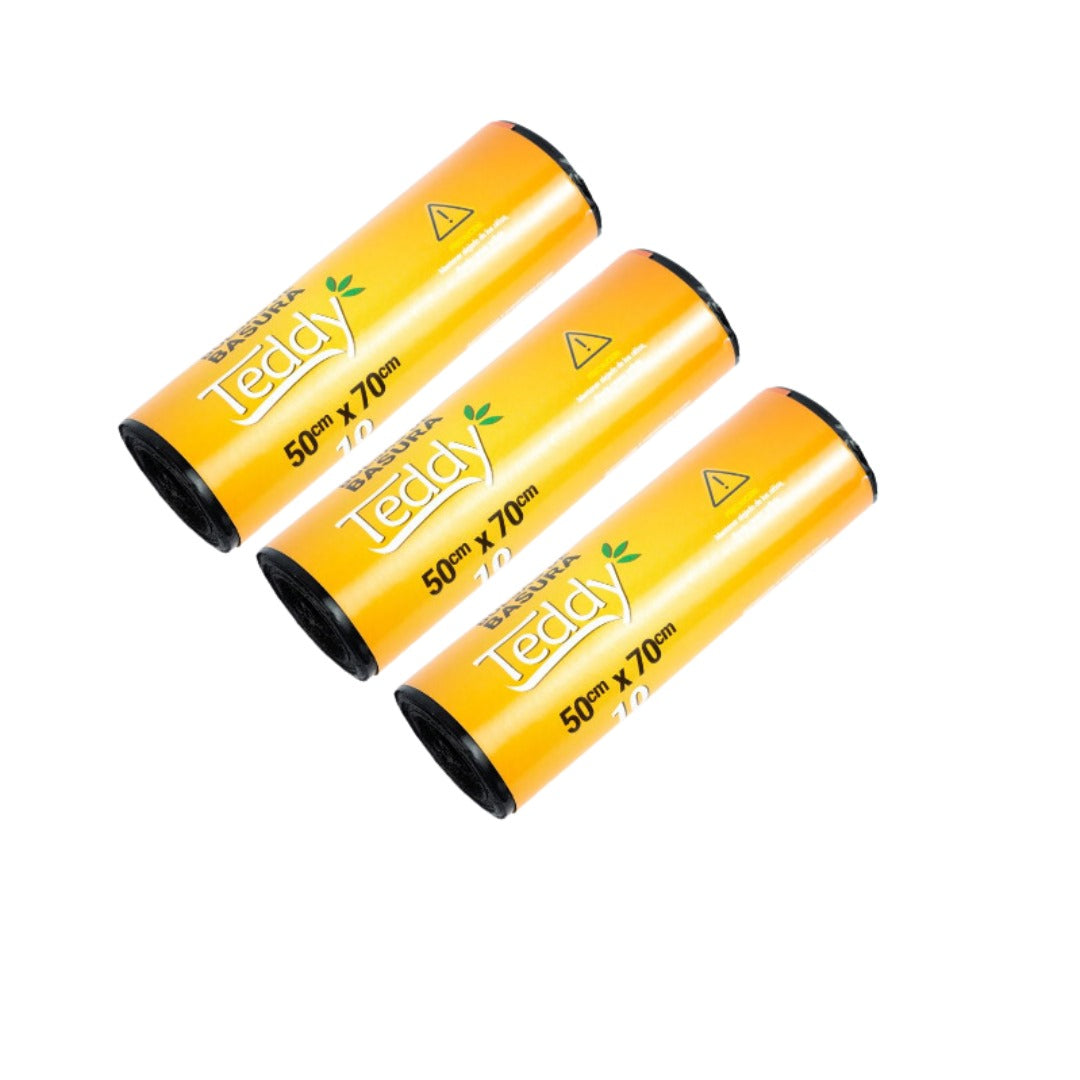 PACK BOLSAS DE BASURA 50X70 TEDDY (3 UNIDADES)